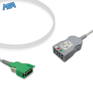 3-lead ECG Trunk Cable AHA for Nihon Kohden JC-103TA Reusable, 2.5m, used with Nihon Kohden(BR-9XXP) Leadwire