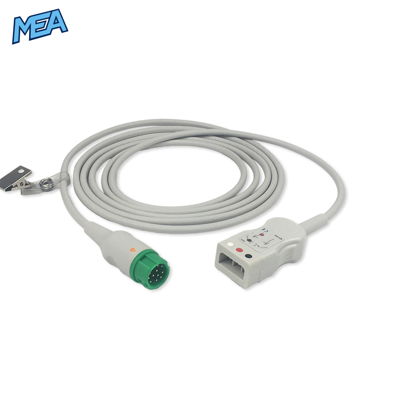 3-lead ECG Trunk Cable AHA for Mindray 0010-30-42720 Reusable, 2.5m, used with Mindray Leadwire 1 3-lead ECG Trunk Cable AHA for Mindray 0010-30-42720 Reusable, 2.5m, used with Mindray Leadwire
