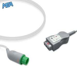 3-lead ECG Trunk Cable AHA for Fukuda Denshi Monitors Reusable, 2.5m, used with Safety Din Leadwire