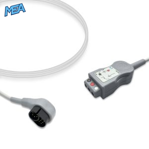3-lead ECG Trunk Cable AHA for Zoll Monitors Reusable, 2.5m, used with Safety Din Leadwire