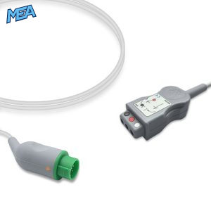3-lead ECG Trunk Cable AHA for Schiller Monitors Reusable, 2.5m, used with Safety Din Leadwire