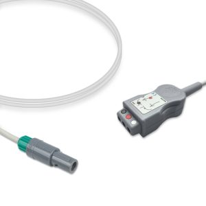 3-lead ECG Trunk Cable AHA for Huntleigh Monitors Reusable, 2.5m, used with Safety Din Leadwire