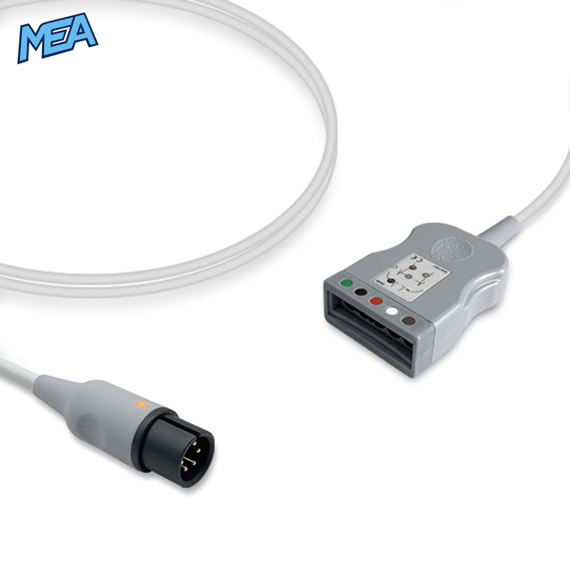 5-lead ECG Trunk Cable AHA for Criticare/CSI 1123 Reusable, Limb + Chest Lead, 2.5m, used with Criticare(CSI) Leadwire 2 5-lead ECG Trunk Cable AHA for Criticare/CSI 1123 Reusable, Limb + Chest Lead, 2.5m, used with Criticare(CSI) Leadwire - Image 2