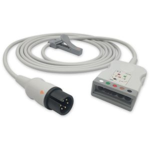 5-lead ECG Trunk Cable AHA for Criticare/CSI 1123 Reusable, Limb + Chest Lead, 2.5m, used with Criticare(CSI) Leadwire