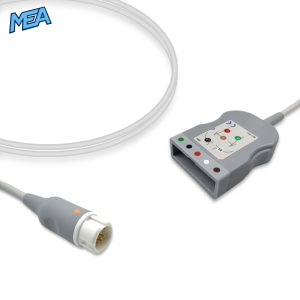 5-lead ECG Trunk Cable AHA for Philips M1600A Reusable, Limb + Chest Lead, 2.5m, used with AA Twin-Pin Leadwire