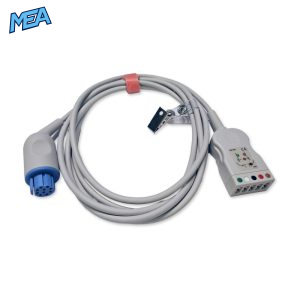 5-lead ECG Trunk Cable AHA for Datex Ohmeda M1020547 Reusable, Limb + Chest Lead, 2.5m, used with GE Multi-Link Leadwire