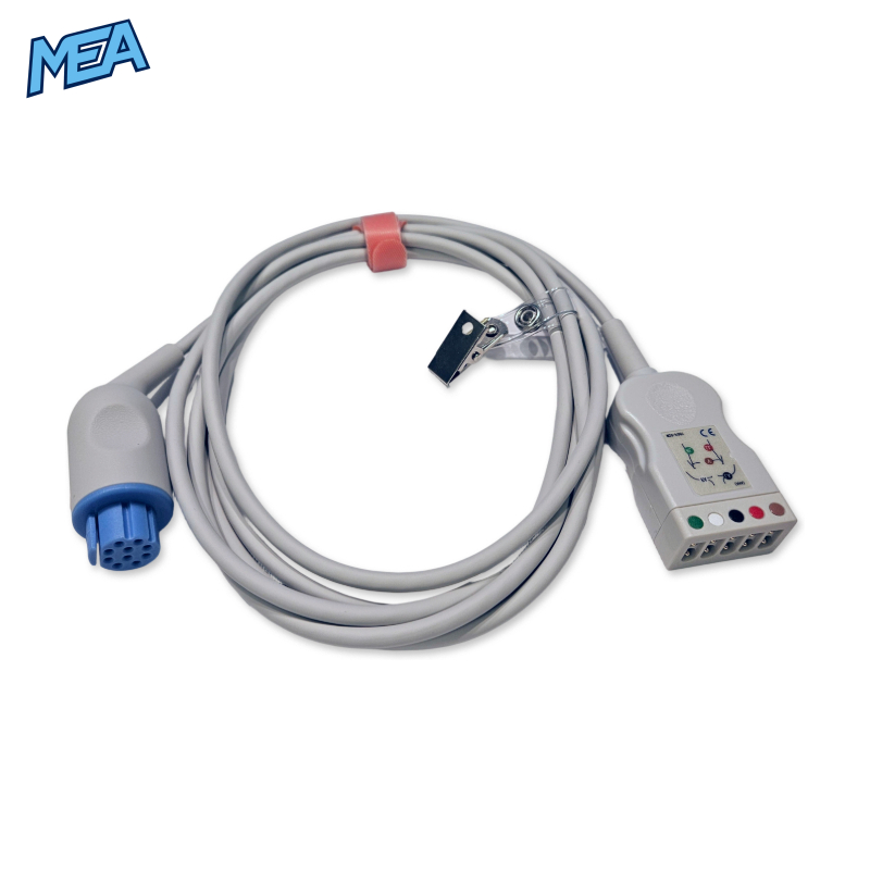 5-lead ECG Trunk Cable AHA for Datex Ohmeda M1020547 Reusable, Limb + Chest Lead, 2.5m, used with GE Multi-Link Leadwire 1 5-lead ECG Trunk Cable AHA for Datex Ohmeda M1020547 Reusable, Limb + Chest Lead, 2.5m, used with GE Multi-Link Leadwire