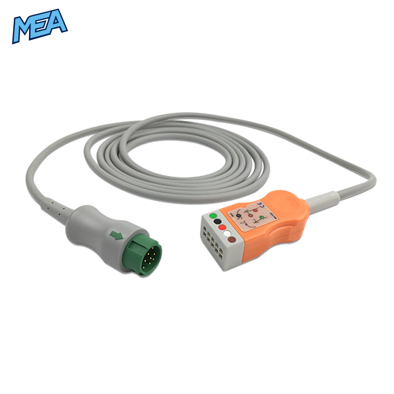 3/5-lead ECG Trunk Cable AHA for Mindray 009-003652-00 Reusable, Limb + Chest Lead, 2.5m, used with Mindray Mobility Leadwire 1 3/5-lead ECG Trunk Cable AHA for Mindray 009-003652-00 Reusable, Limb + Chest Lead, 2.5m, used with Mindray Mobility Leadwire