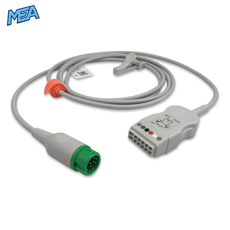 3/5-lead ECG Trunk Cable AHA for Mindray 009-005266-00 used with Mindray N/T Lead wire 1 3/5-lead ECG Trunk Cable AHA for Mindray 009-005266-00 used with Mindray N/T Lead wire