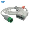 3/5-lead ECG Trunk Cable AHA for Mindray 0010-30-42719 Reusable, Limb + Chest Lead, 2.5m, used with Mindray Leadwire 6 ET 5016 MR A