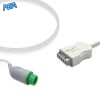 5-lead ECG Trunk Cable AHA for Fukuda Denshi 9D4144A Reusable, Limb + Chest Lead, 2.5m, used with Safety Din Leadwire 8 ET 5031R D A