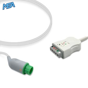 5-lead ECG Trunk Cable AHA for Fukuda Denshi 9D4144A Reusable, Limb + Chest Lead, 2.5m, used with Safety Din Leadwire