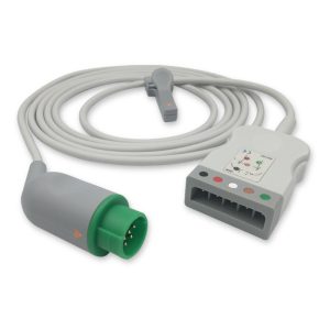 5-lead ECG Trunk Cable AHA for Fukuda Denshi CI-700D-5 Reusable, Limb + Chest Lead, 2.5m, used with Siemens Dual-Pin Leadwire