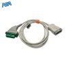 5-lead ECG Trunk Cable AHA for Fukuda Denshi CIO-05CTP-5NA Reusable, Limb + Chest Lead, 2.5m, used with Siemens Dual-Pin Leadwire 9 ET 5076 SM A