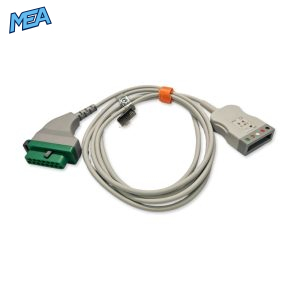 5-lead ECG Trunk Cable AHA for Fukuda Denshi CIO-05CTP-5NA Reusable, Limb + Chest Lead, 2.5m, used with Siemens Dual-Pin Leadwire