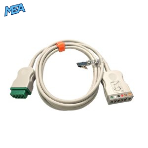 6-lead ECG Trunk Cable AHA for GE Healthcare 2017005-001 Reusable, Limb + Chest Lead, 2.5m, used with GE Multi-Link Leadwire