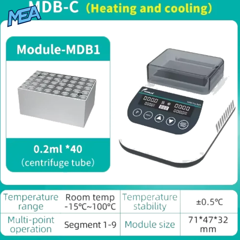 Portable Mini Thermostatic Dry Bath Incubator Lab Heater With Heating Block For 0.2/0.5/1.5/2ml Centrifuge Tube 12 Portable Mini Thermostatic Dry Bath Incubator Lab Heater With Heating Block For 0.2/0.5/1.5/2ml Centrifuge Tube - view 7