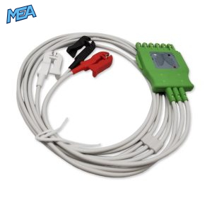3-lead ECG Cable with Grabber/Pinch end AHA for Draeger MP03402 Reusable