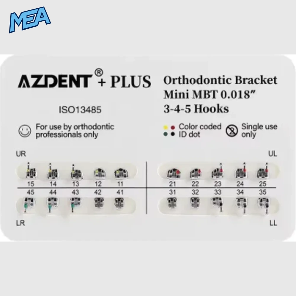 50 Packs Azdent PLUS Dental Orthodontics Metal Brackets Braces Standard Mini Roth/MBT 022/018 Hooks 3/345 Ortho Tools Dentistry 10 50 Packs Azdent PLUS Dental Orthodontics Metal Brackets Braces Standard Mini Roth/MBT 022/018 Hooks 3/345 Ortho Tools De - view 6