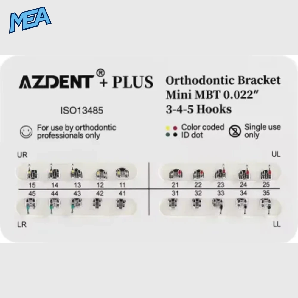 50 Packs Azdent PLUS Dental Orthodontics Metal Brackets Braces Standard Mini Roth/MBT 022/018 Hooks 3/345 Ortho Tools Dentistry 14 50 Packs Azdent PLUS Dental Orthodontics Metal Brackets Braces Standard Mini Roth/MBT 022/018 Hooks 3/345 Ortho Tools De - view 8