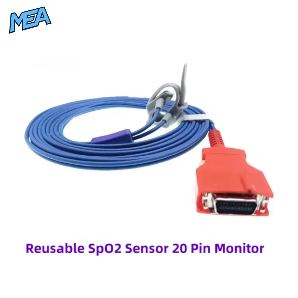SpO2 Sensor Reusable Red 20 Pin for MASIMO LNC 10 Adult Pediatric Neonates Sizes SAO2 Probe LNCS RAD5 RAD6 RAD7 RAD8 BLT Q3 10 SpO2 Sensor Reusable Red 20 Pin for MASIMO LNC 10 Adult Pediatric Neonates Sizes SAO2 Probe LNCS RAD5 RAD6 RAD7 RAD8 BLT - view 6