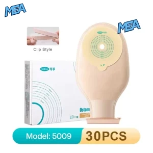 Cofoe 30pcs/lot Economical Drain Valve Colostomy Bags for Adults One-piece System Medical Ostomy Pouch with Clip Closure - view 2