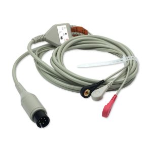 3-lead ECG Cable for Sunray P9001-00478 Reusable