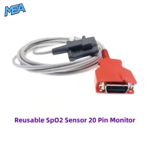 SpO2 Sensor Reusable Red 20 Pin for MASIMO LNC 10 Adult Pediatric Neonates Sizes SAO2 Probe LNCS RAD5 RAD6 RAD7 RAD8 BLT - view 2