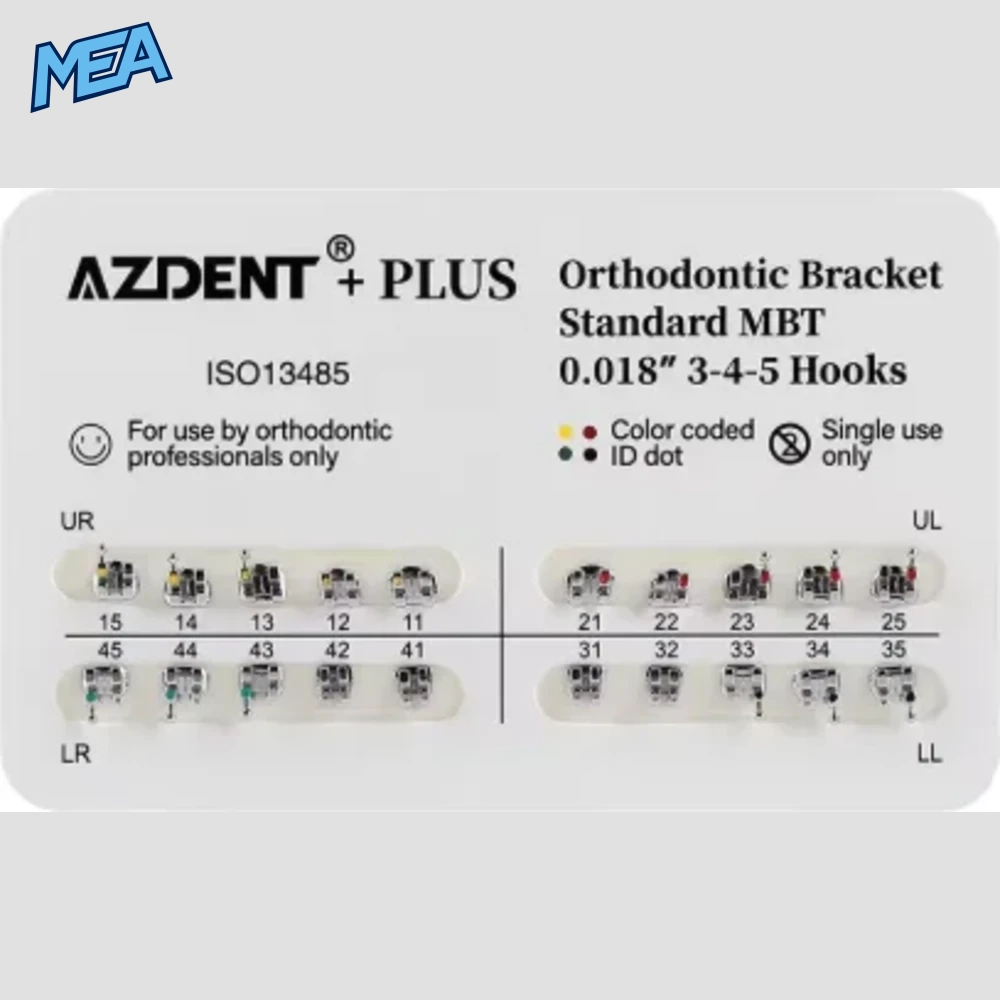 50 Packs Azdent PLUS Dental Orthodontics Metal Brackets Braces Standard Mini Roth/MBT 022/018 Hooks 3/345 Ortho Tools Dentistry 16 50 Packs Azdent PLUS Dental Orthodontics Metal Brackets Braces Standard Mini Roth/MBT 022/018 Hooks 3/345 Ortho Tools De - view 9