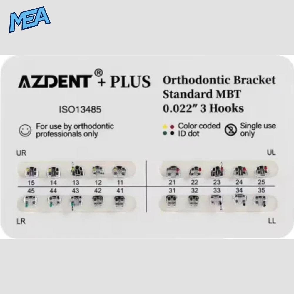 50 Packs Azdent PLUS Dental Orthodontics Metal Brackets Braces Standard Mini Roth/MBT 022/018 Hooks 3/345 Ortho Tools Dentistry 18 50 Packs Azdent PLUS Dental Orthodontics Metal Brackets Braces Standard Mini Roth/MBT 022/018 Hooks 3/345 Ortho Tools De - view 10