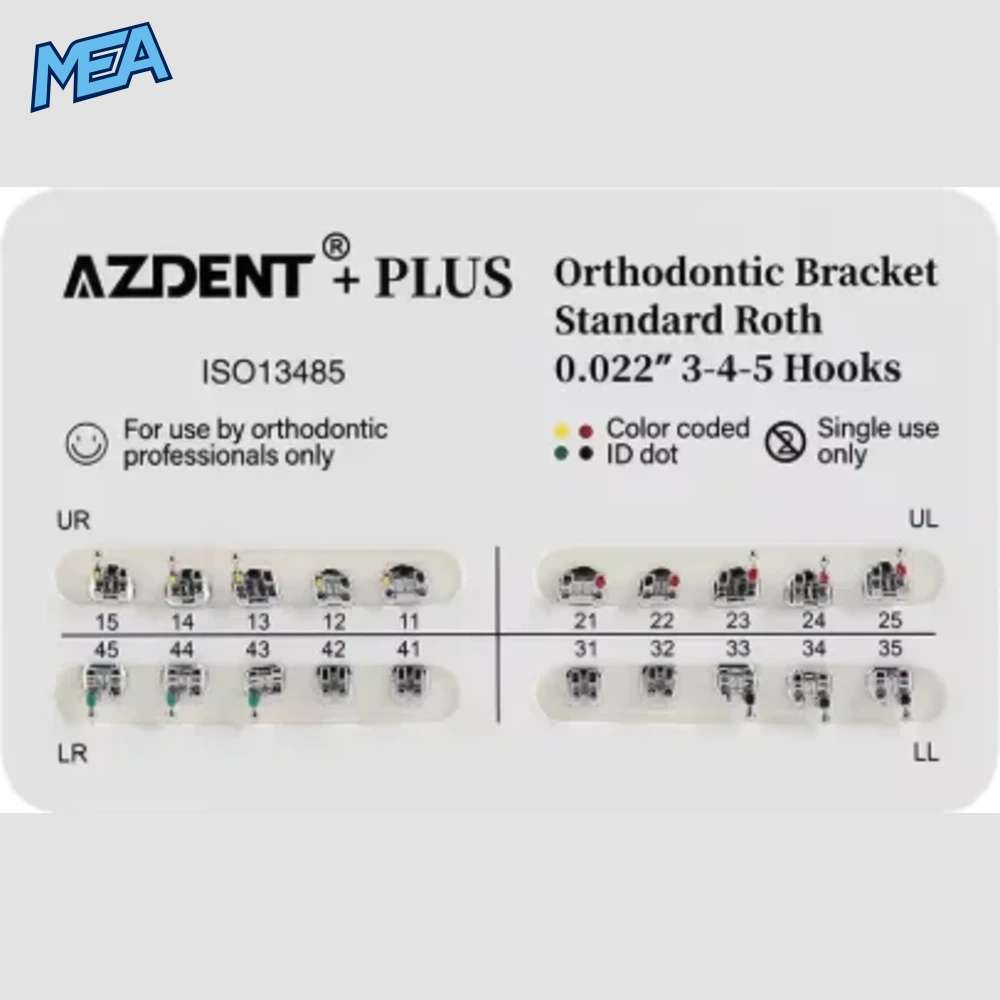 50 Packs Azdent PLUS Dental Orthodontics Metal Brackets Braces Standard Mini Roth/MBT 022/018 Hooks 3/345 Ortho Tools Dentistry 28 50 Packs Azdent PLUS Dental Orthodontics Metal Brackets Braces Standard Mini Roth/MBT 022/018 Hooks 3/345 Ortho Tools De - view 15