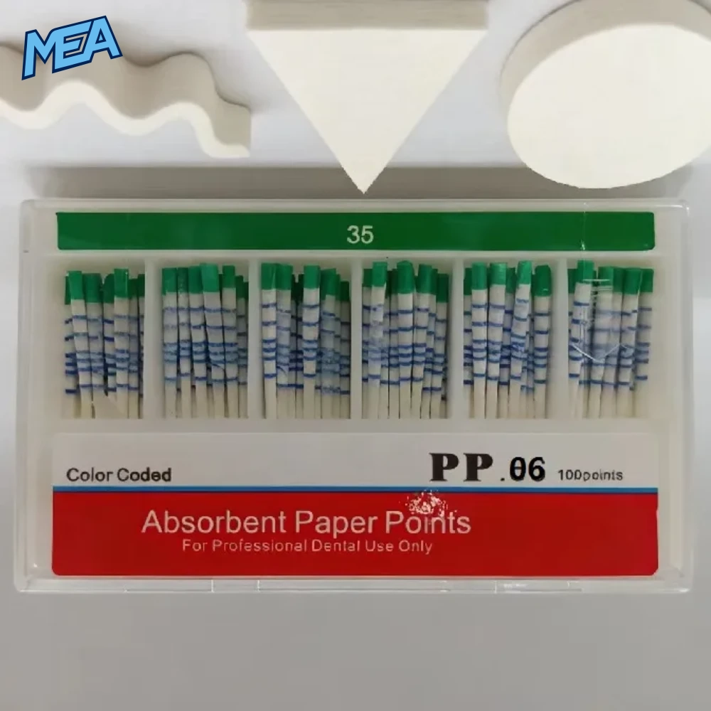Absorbent Paper Points .02/.04/.06 Taper & F1-F3 10 Boxes Colour Coded Endodontic Paper Points (1,000 Pcs) 1 Absorbent paper points .06 taper size 35 colour coded box of 100