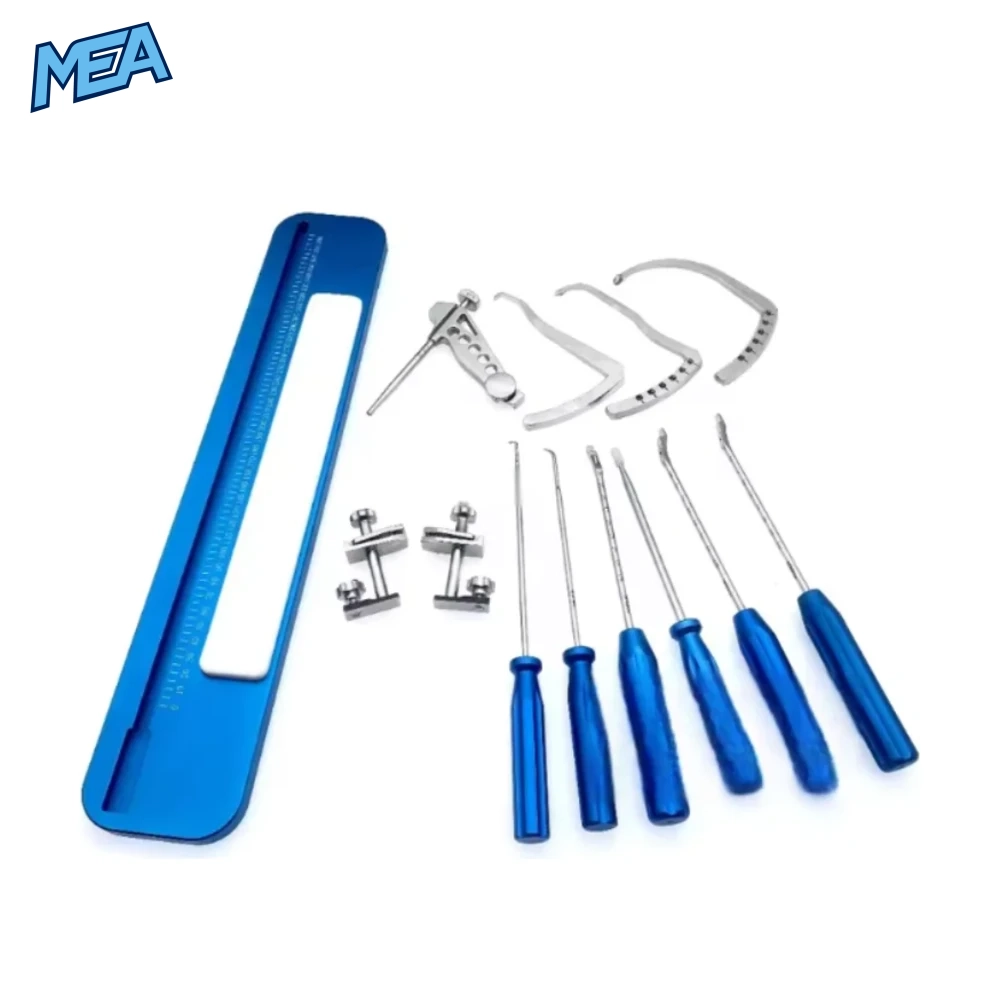 ACL/PCL Orthopedic ACL Kit Arthroscopy Instruments Reconstruction Knee Pet Surgical Instruments 2 Cruciate ligament locators and bone files from veterinary ACL PCL surgery kit