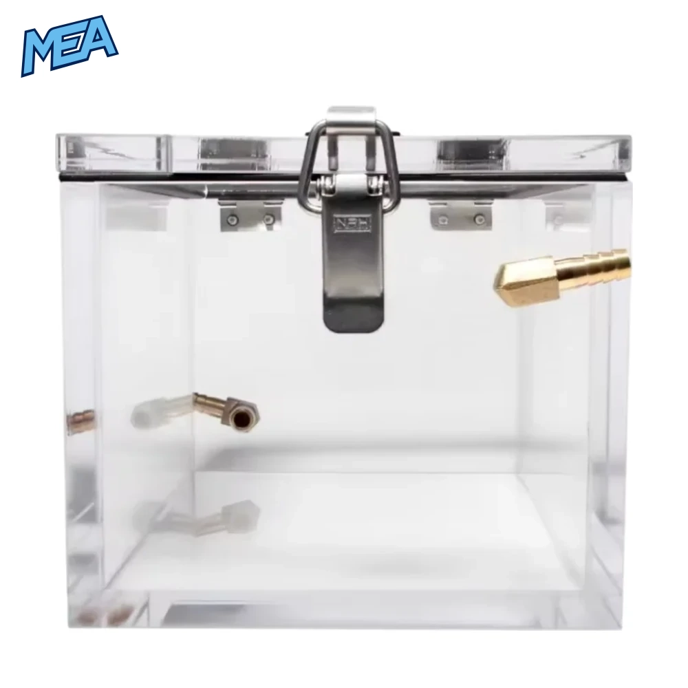 Animal Anesthesia Induction Chamber (220 x 160 x 120mm) Acrylic Anesthesia Box For Small Animals 1 Clear acrylic animal anesthesia induction chamber with stainless steel latch and brass gas inlet valve