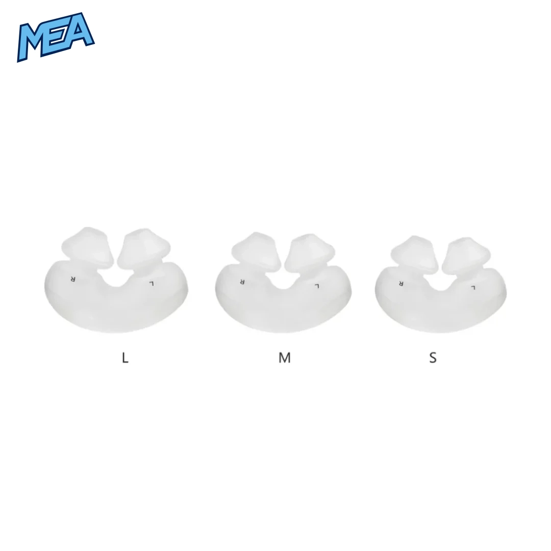 ResMed AirFit P10 Nasal Pillow CPAP Mask 62900 for AirSense 10 & S9 Sleep Apnea Therapy 2 AirFit P10 nasal pillow cushion sizes comparison showing Large Medium and Small silicone cushions for CPAP mask