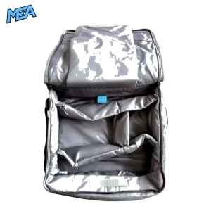 AirSense 10 CPAP travel bag with machine and accessories organized inside portable carry case