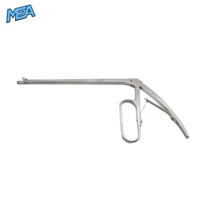 animal vocal cord polyp forceps - full stainless steel veterinary laryngeal instrument with ring handle