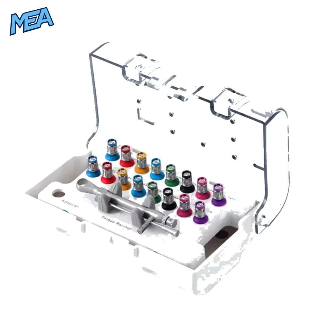 Autoclavable AZDENT implant torque wrench and driver set for dental surgery