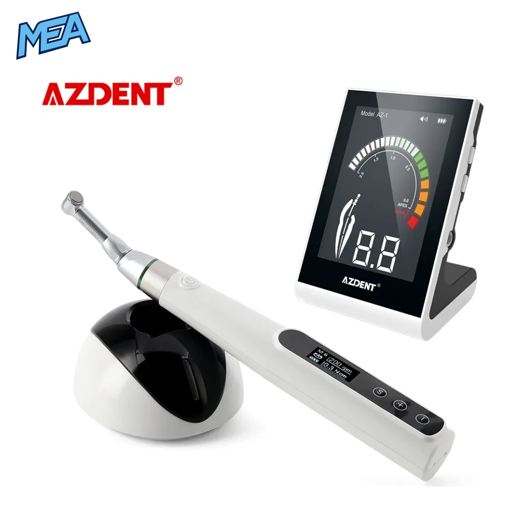 AZDENT 16:1 Wireless Endo Motor With AZ-1 Apex Locator 9 Program Cordless Root Canal Endomotor (New) 1 AZDENT 16:1 wireless endo motor with AZ-1 apex locator and charging base