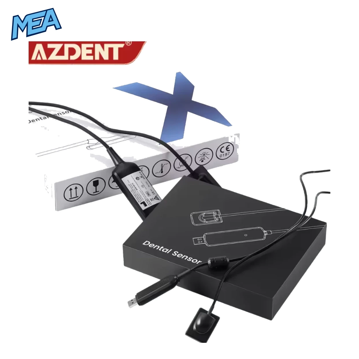 AZDENT Dental Sensor X-Ray Digital Sensor Intraoral Digital System HD Image Dentistry Tools Lab Dentist Equipments 1 Dental Intraoral X‑ray Sensor DR530 DR550 HD Digital Imaging for Dentistry