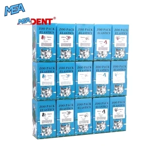 AZDENT orthodontic elastics zoo pack 5000 pcs latex rubber bands boxes