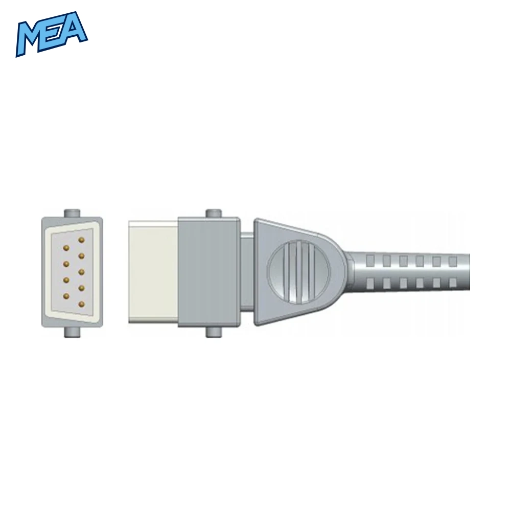 BCI 3444 Adult Hard Shell SpO2 Sensor 1.0m (Reusable New) 2 BCI SpO2 sensor 9-pin connector diagram