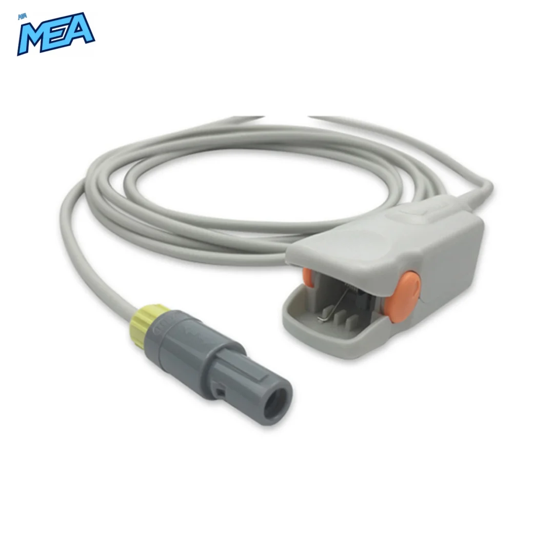 Adult Hard Shell SpO2 Sensor 3.0m for Biolight A0212-SA125PV Reusable, Technology: Digital view 2