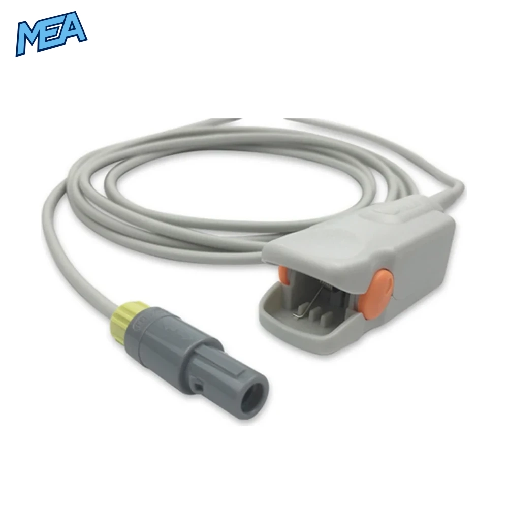 Biolight A0212-SA125PV Adult Hard Shell SpO2 Sensor 3.0m (Digital 5 Pin Reusable New) 1 Biolight A0212-SA125PV adult hard shell SpO2 sensor with 3.0m cable and 5-pin connector