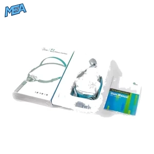 BMC PM2 CPAP nasal pillows mask with silicone cushions, quiet vent design, flexible short tube and 360 degree rotating elbow
