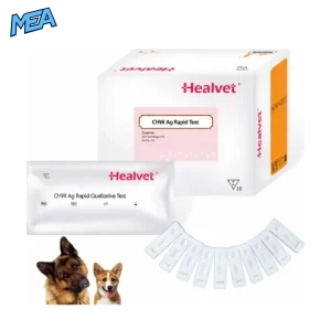 Canine Heartworm Antigen CHW Ag Rapid Test Kit box with 10 test cassettes