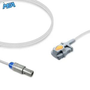 Pediatric Soft Tip SpO2 Sensor 3.0m for Charmcare Monitors Reusable, Technology: Nellcor Oxismart