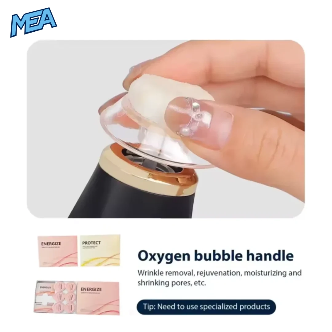 CO2 Oxygen Bubble Facial Pods For Oxygen Jet Therapy & Skin Tightening 4 CO2 Oxygen Bubble Facial Pod Installed on Oxygen Jet Therapy Handle