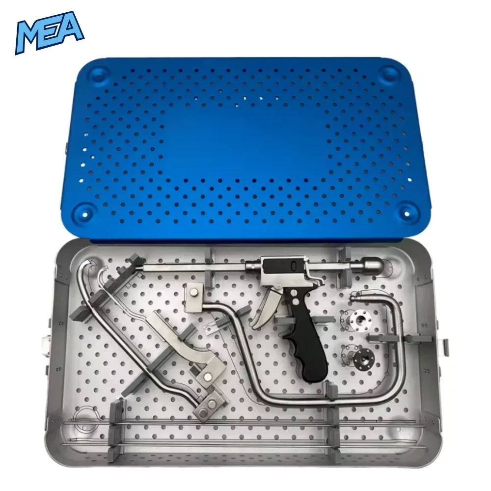 Orthopedic Collinear Reduction Clamp set Reduction Forceps Orthopedic Instrument Pet Autoclaveable 1 Collinear Reduction Clamp veterinary orthopedic set with sliding device, reset arms, guide pins and autoclave sterilization box