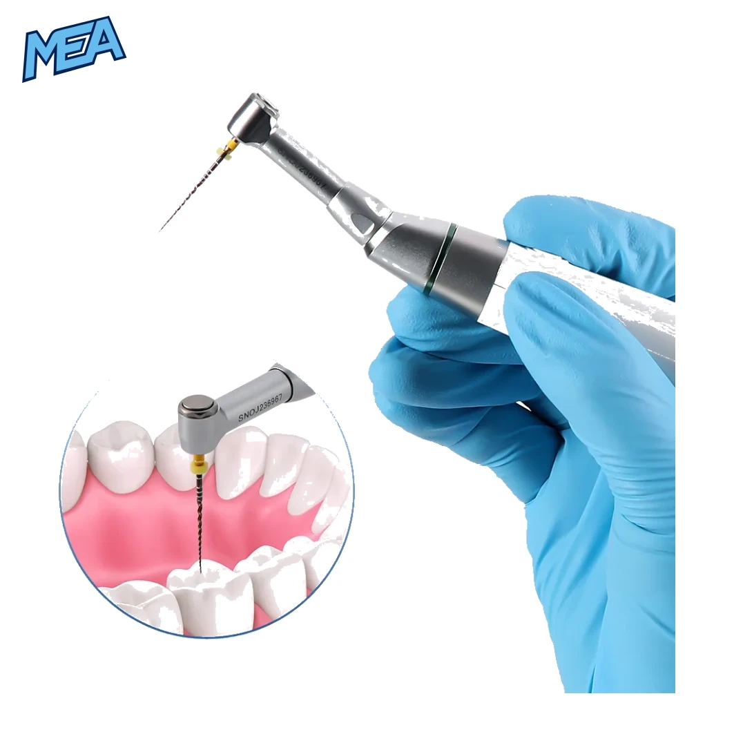 AZDENT 16:1 Wireless Endo Motor With AZ-1 Apex Locator 9 Program Cordless Root Canal Endomotor (New) 2 Cordless endo motor with 16:1 contra angle preparing a root canal